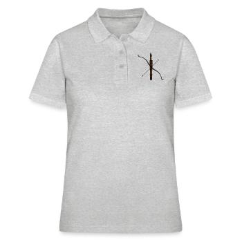 tir à l'arc flèche d'arc sports6 cible arbalète - Polo Femme - gris chiné - Devant - Ailine (174cm)