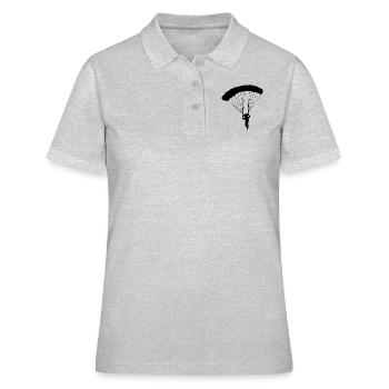 parachute skydiving parachuting skydiver - Women's Polo Shirt - heather grey - Front - Ailine (174cm)