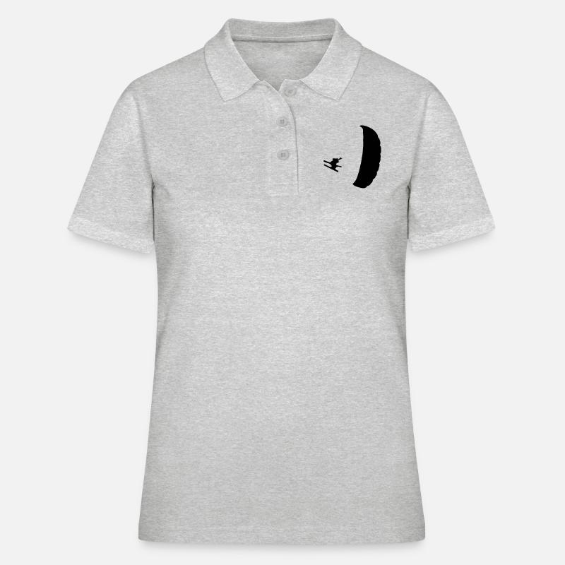 Speedflying / Speedriding /Speedgliding - Polo Femme - gris chiné