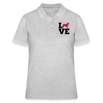 Australian Shepherd - Frauen Polo Shirt - Grau meliert - Vorne - Ailine (174cm)