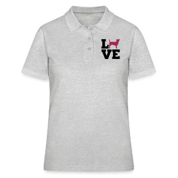 Jack Russell - Frauen Polo Shirt - Grau meliert - Vorne - Ailine (174cm)