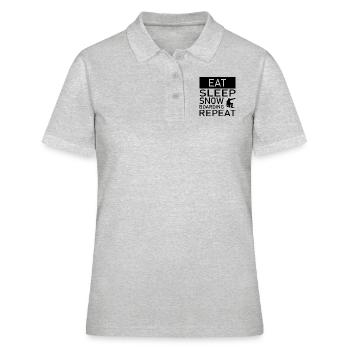 Snowboard Snowboarder - Frauen Polo Shirt - Grau meliert - Vorne - Ailine (174cm)