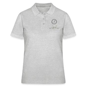Lost Time is never found again - Frauen Polo Shirt - Grau meliert - Vorne - Ailine (174cm)