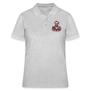 Pitbull Christams Gifts - Women's Polo Shirt - heather grey - Front - Ailine (174cm)