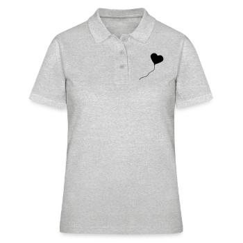 herzluftballon_1c - Polo Femme - gris chiné - Devant - Ailine (174cm)