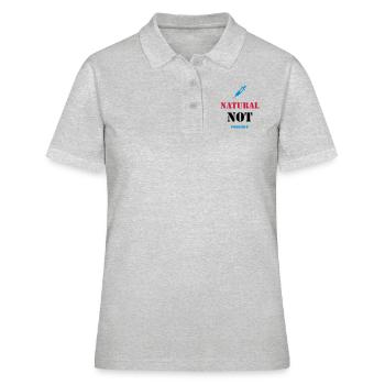 NATURAL NOT POSSIBLE - JUICE - Frauen Polo Shirt - Grau meliert - Vorne - Ailine (174cm)