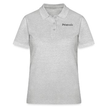 Prinzessin, Königin, Freundin, Tochter, Liebe,Rosa - Frauen Polo Shirt - Grau meliert - Vorne - Ailine (174cm)