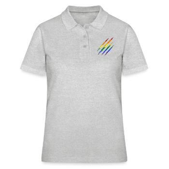 LGBTQ - Polo Femme - gris chiné - Devant - Ailine (174cm)