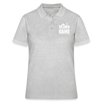Gains citation gymnase - Polo Femme - gris chiné - Devant - Ailine (174cm)