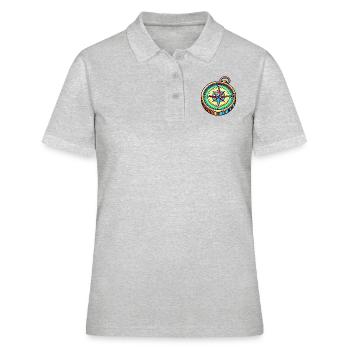 compass - Women's Polo Shirt - heather grey - Front - Ailine (174cm)