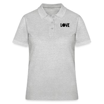 Balle de squash Squash Love Squash Player Squasher - Polo Femme - gris chiné - Devant - Ailine (174cm)