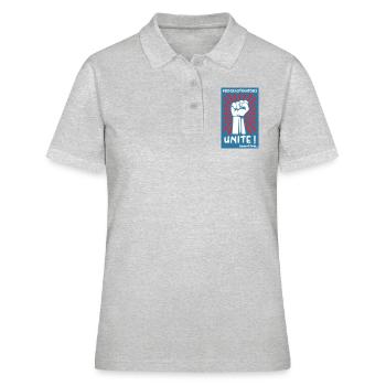 Procrastinators Unite ! Tomorrow... - Polo Femme - gris chiné - Devant - Ailine (174cm)