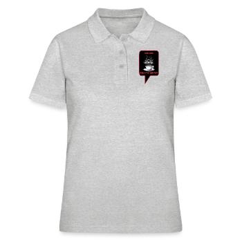 Torsion démoniaque dans le café - Polo Femme - gris chiné - Devant - Ailine (174cm)