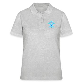 Muster N°8 - Frauen Polo Shirt - Grau meliert - Vorne - Ailine (174cm)