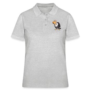 Geier Greifvogel Raubvogel Vögel Greifvögel Tiere - Frauen Polo Shirt - Grau meliert - Vorne - Ailine (174cm)