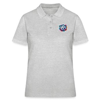 Football / Jeu / Ballon / Terrain / Tir - Polo Femme - gris chiné - Devant - Ailine (174cm)