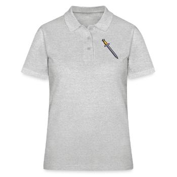 Schwert - Frauen Polo Shirt - Grau meliert - Vorne - Ailine (174cm)