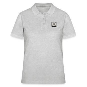grèce antique - Polo Femme - gris chiné - Devant - Ailine (174cm)