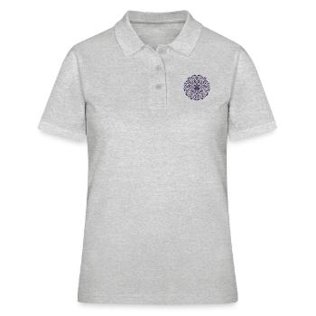 Mandala - Polo Femme - gris chiné - Devant - Ailine (174cm)