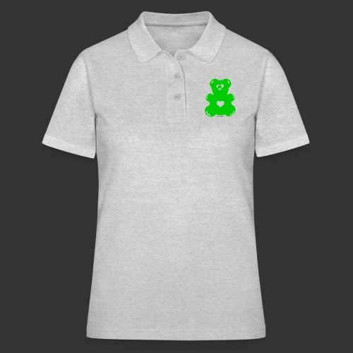 Bärenlust - squinting bear in green (color 18) - Women's Polo Shirt