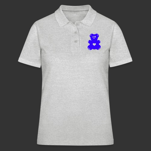 Bärenlust - squinting bear in blue (color 15) - Women's Polo Shirt