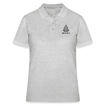 Vikings Rune Nordiques - Polo Femme - gris chiné - Devant - Ailine (174cm)