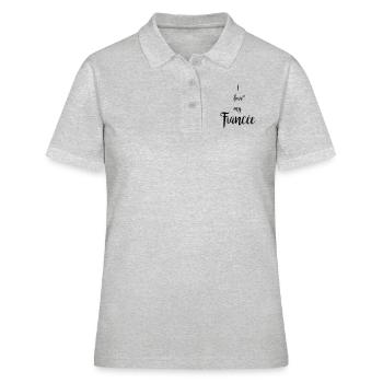 j'aime ma fiancée - Polo Femme - gris chiné - Devant - Ailine (174cm)