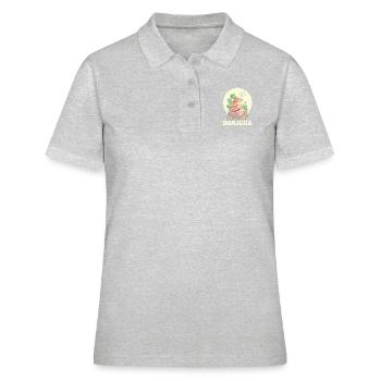 Boricua-frosch-musikdesign - Polo Femme - gris chiné - Devant - Ailine (174cm)