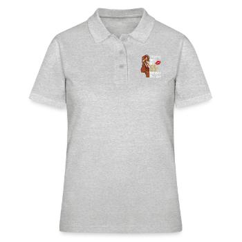 Stepping Into My 55th Birthday Like A Queen - Women's Polo Shirt - heather grey - Front - Ailine (174cm)