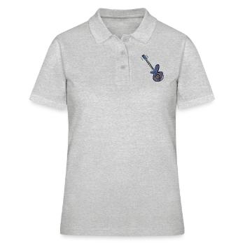 Gitarre - Frauen Polo Shirt - Grau meliert - Vorne - Ailine (174cm)