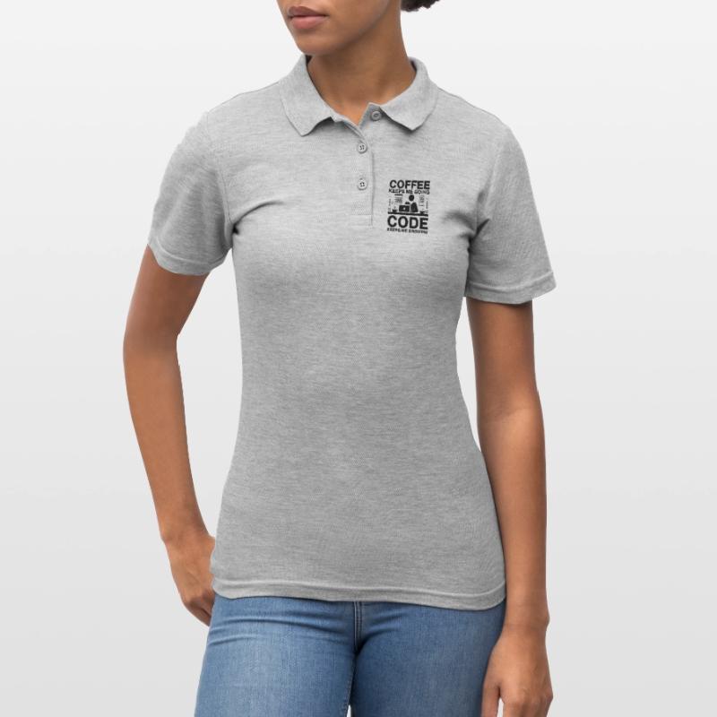 Coffee Coding Programmer Coder Developer Nerd Coff Women's Polo Shirt