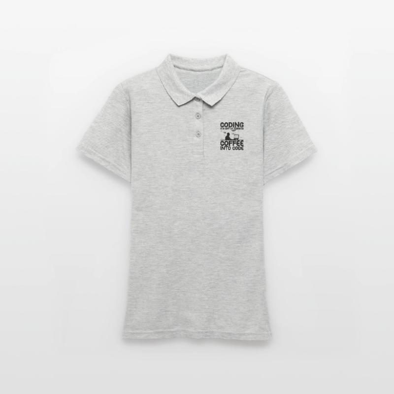 Coffee Coding Programmer Coder Developer Nerd Coff Women's Polo Shirt