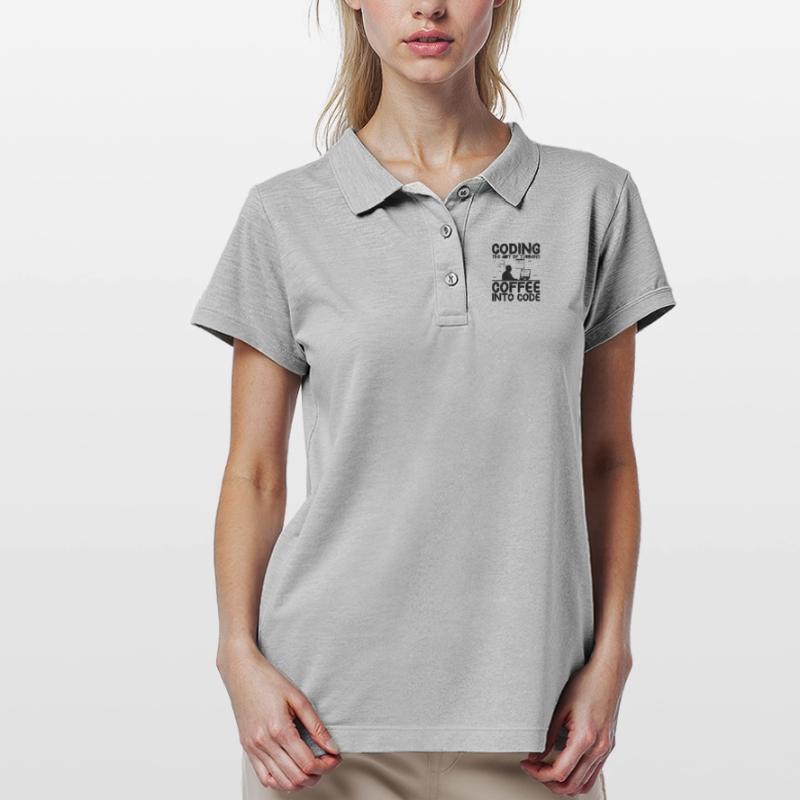 Kaffee-Codierung Programmierer Programmierer Entwickler Nerd Coff Frauen Polo Shirt