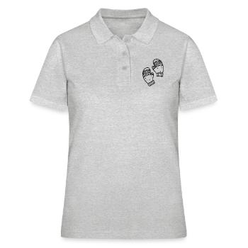 Fäustlinge - Frauen Polo Shirt - Grau meliert - Vorne - Ailine (174cm)