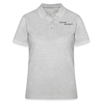 DIE FAST LIVE YOUNG - Frauen Polo Shirt - Grau meliert - Vorne - Ailine (174cm)