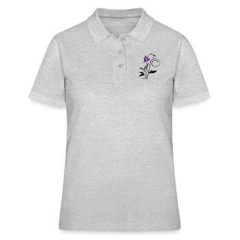 Orchidee / orchid (2c) - Polo Femme - gris chiné - Devant - Ailine (174cm)
