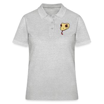 tête de gecko lézard reptile de serpent réel - Polo Femme - gris chiné - Devant - Ailine (174cm)