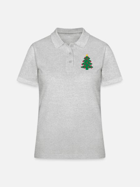 Christmas tree - Women's Polo Shirt - heather grey