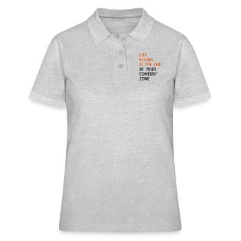 Motivation - Frauen Polo Shirt - Grau meliert - Vorne - Ailine (174cm)