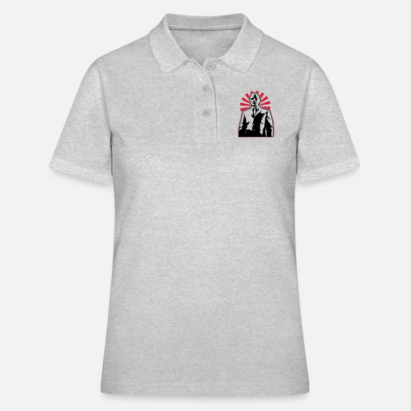 fantomas - Polo Femme - gris chiné