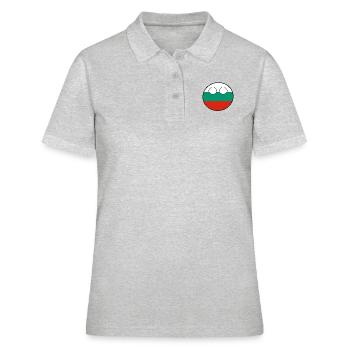 Countryball pays Patrie Bulgarie - Polo Femme - gris chiné - Devant - Ailine (174cm)
