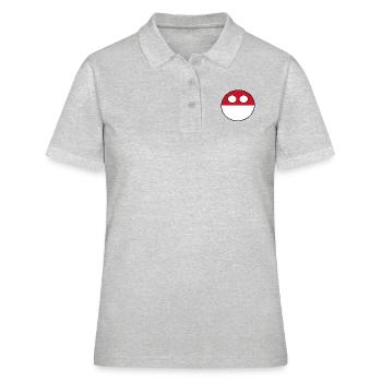 Countryball Pays Patrie Monaco - Polo Femme - gris chiné - Devant - Ailine (174cm)