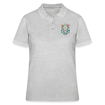 Attrape-rêves - Polo Femme - gris chiné - Devant - Ailine (174cm)