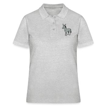 Âne - Polo Femme - gris chiné - Devant - Ailine (174cm)