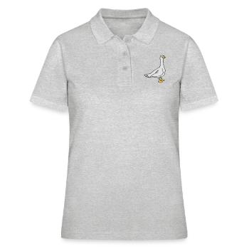 Gans - Frauen Polo Shirt - Grau meliert - Vorne - Ailine (174cm)