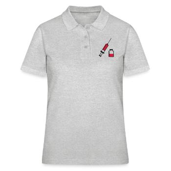 Spritze - Frauen Polo Shirt - Grau meliert - Vorne - Ailine (174cm)
