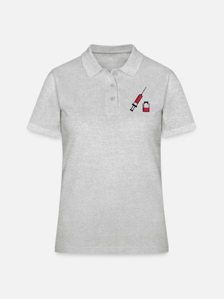 Seringue - Polo Femme - gris chiné