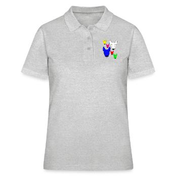 Bully Colours - Women's Polo Shirt - heather grey - Front - Ailine (174cm)