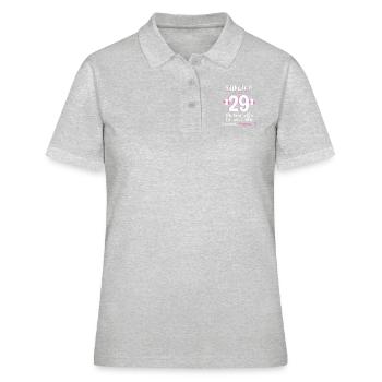 Endlich 29 Ich Kann Alles Ich Weiß Alles - Frauen Polo Shirt - Grau meliert - Vorne - Ailine (174cm)