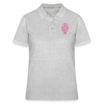 35 Ist Gar Nicht So Schlimm - Frauen Polo Shirt - Grau meliert - Vorne - Ailine (174cm)
